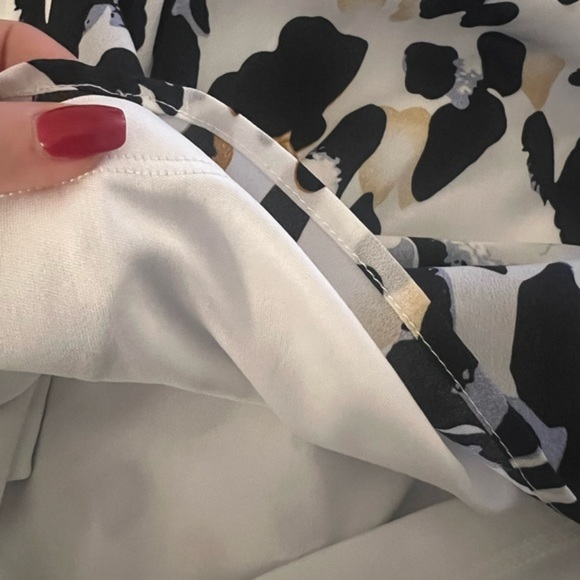 TCEC White Leopard Print Short Sleeve Dress size Large - Picture 3 of 7